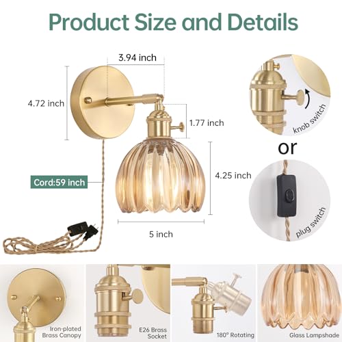 Plug in Wall Sconce