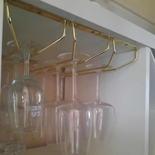 10.8 Inch Gold Wine Glass Rack (2 Count)