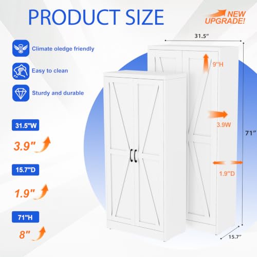 71" Tall Kitchen Pantry Cabinet