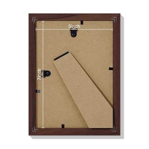 5x7 Picture Frames Set of 9 for Wall or Tabletop Display (9 Count)