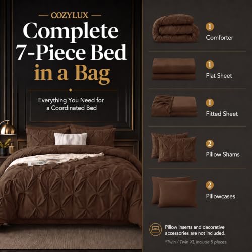 Twin Comforter Set Brown