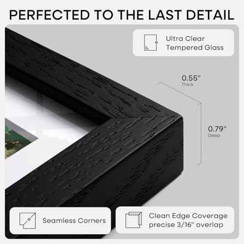 9x11 Black Oak Picture Frame (2 Count)