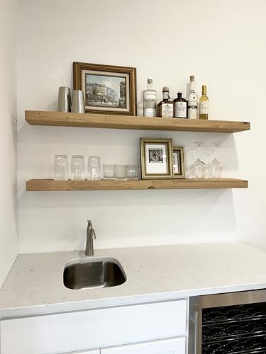 42 inch Wooden Floating Shelves for Wall