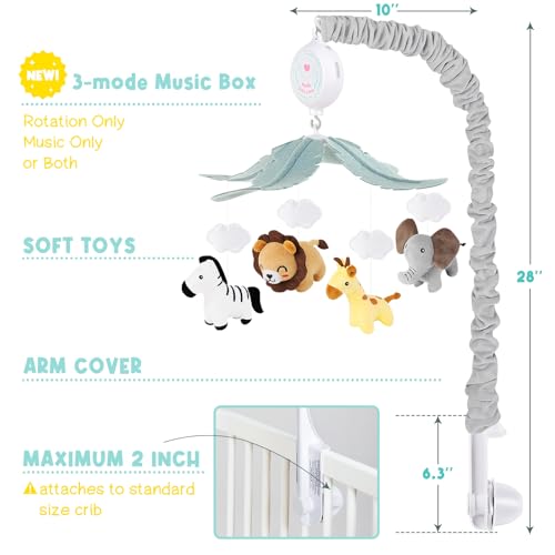 Animals Crib Mobile for Boys & Girls