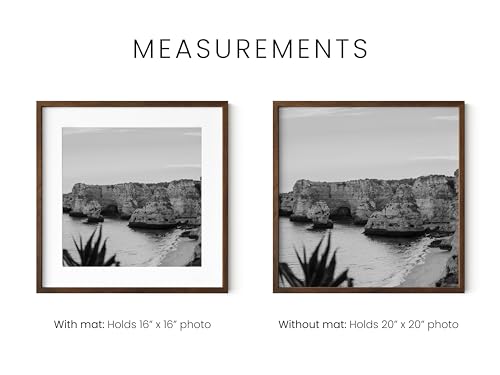 Walnut Oak Wood 20x20 Picture Frames (9 Count)