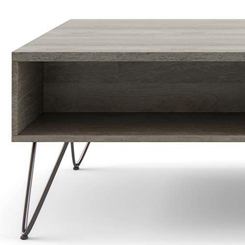 Lockhart 30" Wide Solid Mango Wood Drum Coffee Table in Natural