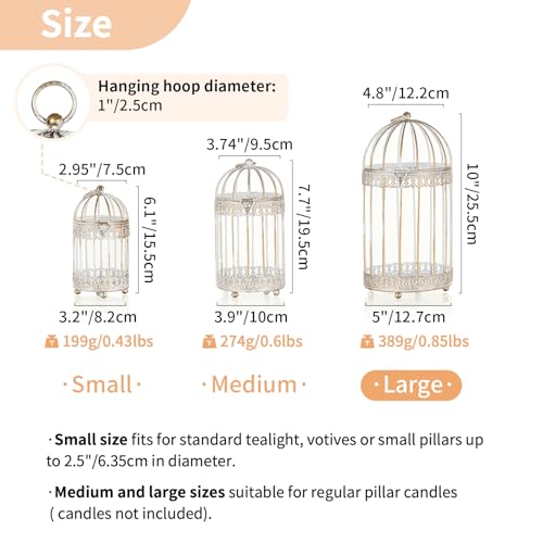 Decorative Bird Cage Lantern (2 Count)