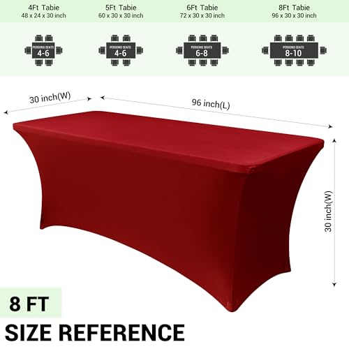 8ft Stretch Spandex Table Cover (2 Count)