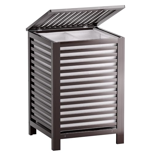 Double Laundry Hamper with Lid
