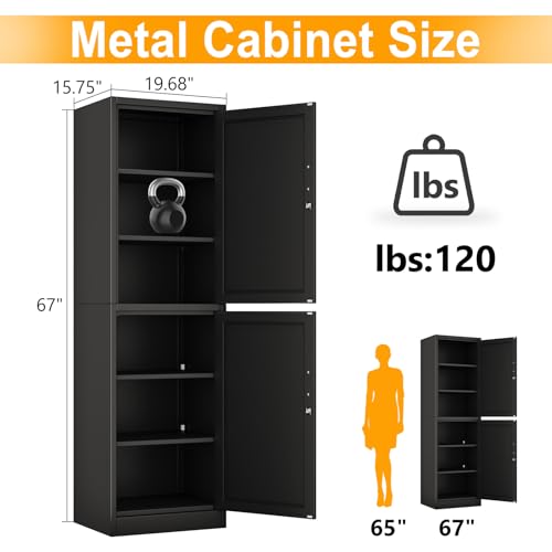 Metal Locker Tall Narrow Storage Cabinet