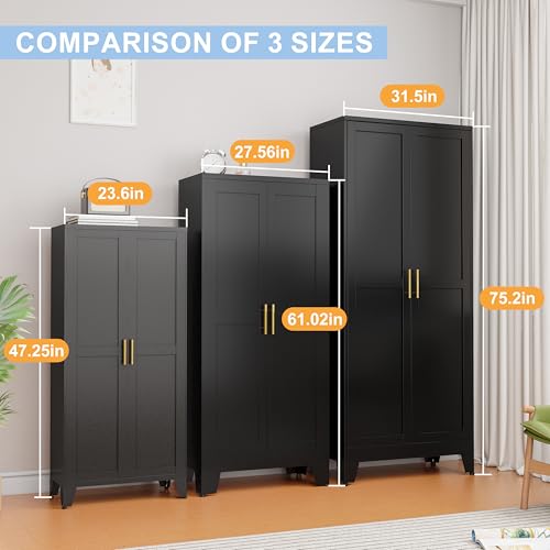 Black Kitchen Pantry Cabinets