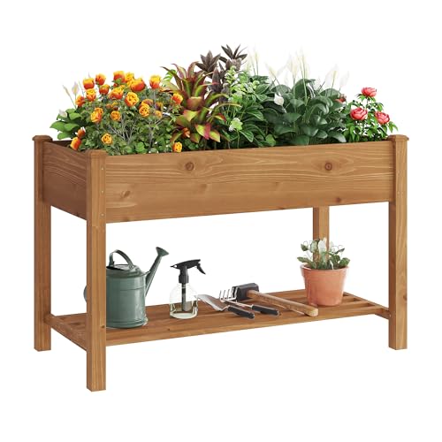 Raised Garden Bed with Shelf