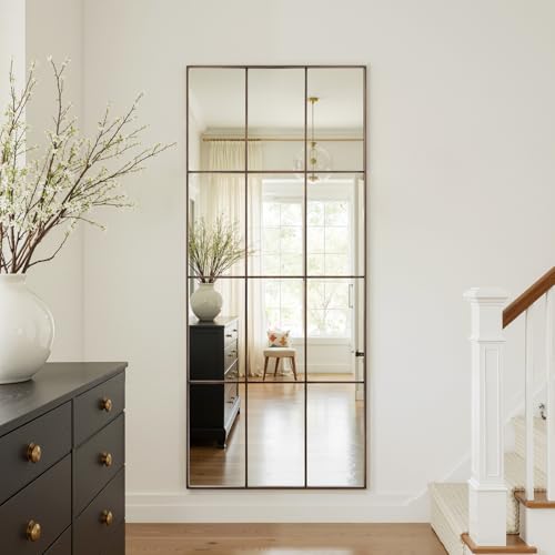 Large Window Pane Full Length Mirror for Wall 65"x24"