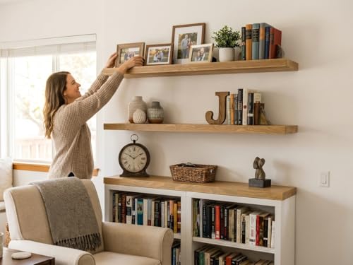 60 inch Wooden Floating Shelves for Wall