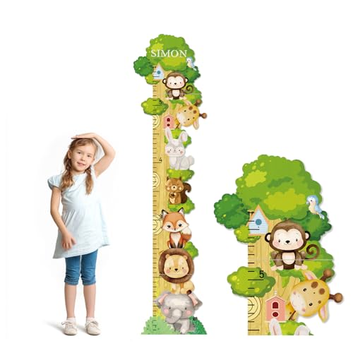 Personalized Name Wood Height Chart for Kids Wall Display