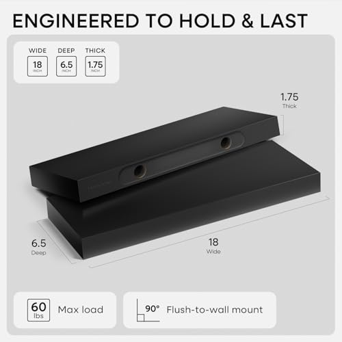18 Inch Floating Shelves (2 Count)