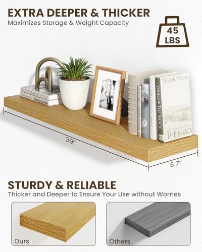 40" Floating Shelves for Wall (2 Count)