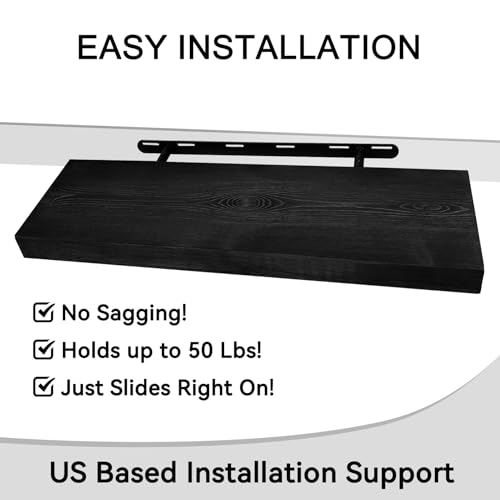 Wood Floating Shelves for Wall 30 inch Set of 2 (2 Count)