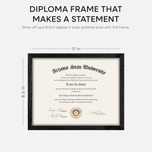 8.5x11 White Oak Diploma Frame
