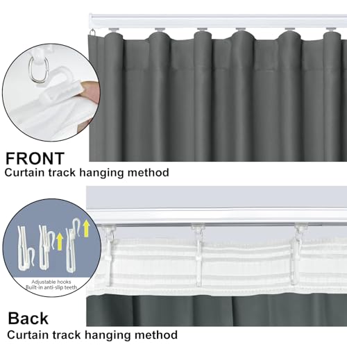 Room Divider Blackout Curtain Track Curtains Wall Dividers Panels Screen for Living Rooms Bedroom Office Privacy Partition Separation