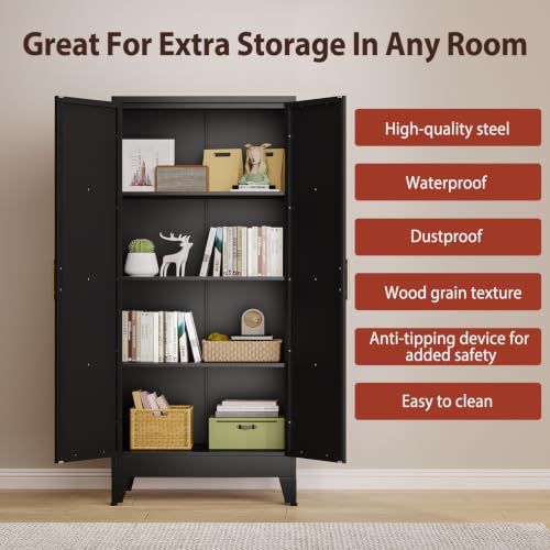 61" H Kitchen Storage Cabinet with Doors