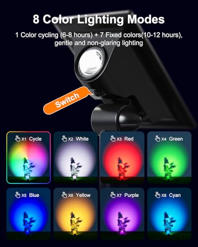 6 Pack Color Changing Solar Power Spot Lights for Halloween Decorations LED (6 Count)