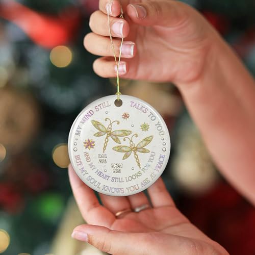 Memorial Ceramic Ornament Personalized Butterfly My Mind Still Talks to You