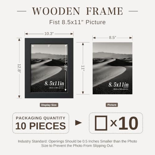 8.5x11 Picture Frame Set of 10
