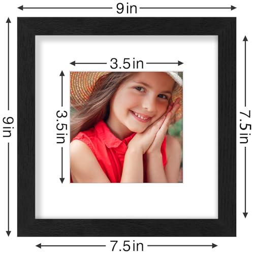 8x8 Picture Frames Set of 9 for Wall or Tabletop Display (9 Count)