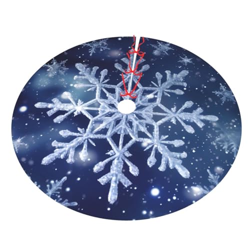 36" Blue Snowflakes Christmas Tree Skirt