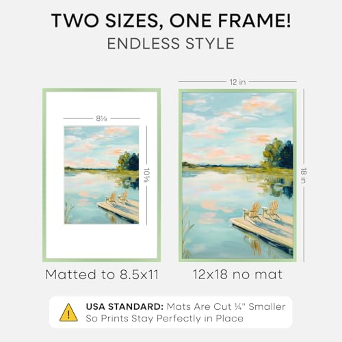 12x18 Green Picture Frame