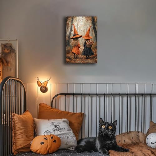 Fall Wall Art Witch Picture Decor