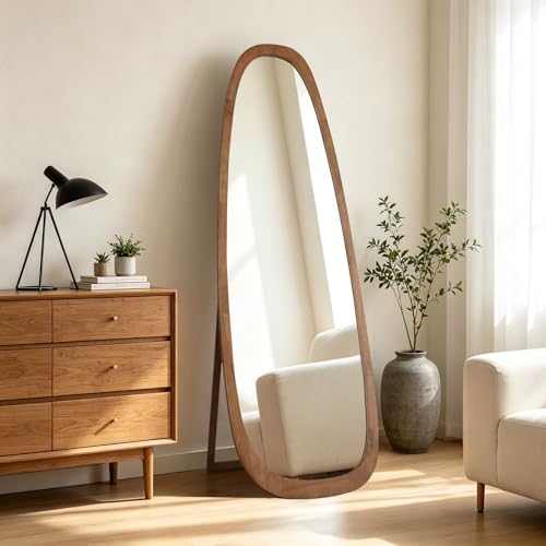 22x65 Inch Irregular Full Length Mirror with Stand