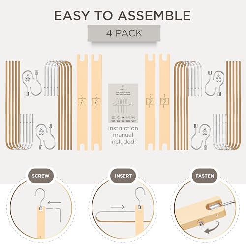 Pants Hangers Space Saving (4 Count)