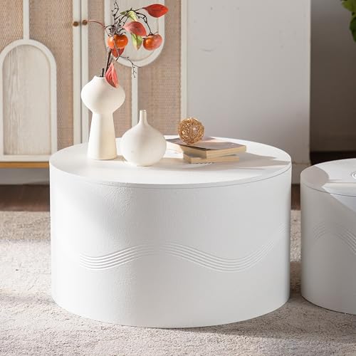 White Round Coffee Table Set of 2 (2 Count)
