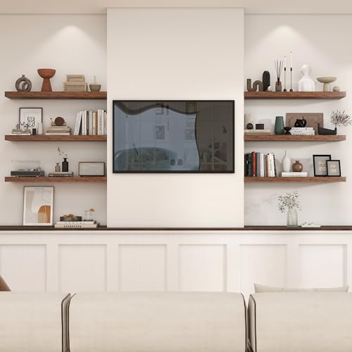 Floating Shelves 35.7" W x 10.3" D Brown Set of 1
