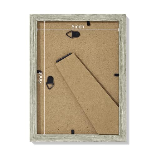 5x7 Picture Frames Set of 9 for Wall Mount or Tabletop (9 Count)