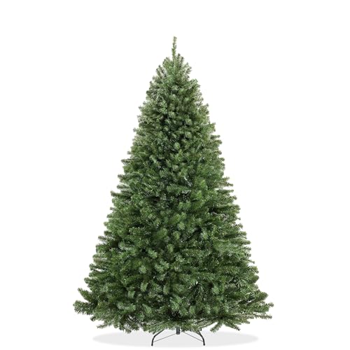 4.5FT Realistic Green Spruce Unlit Artificial Holiday Christmas Tree with Sturdy Metal Stand