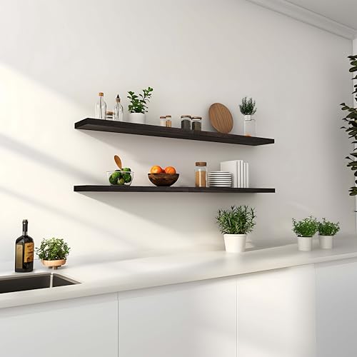 Wood Floating Shelves for Wall Decor (4 Count)
