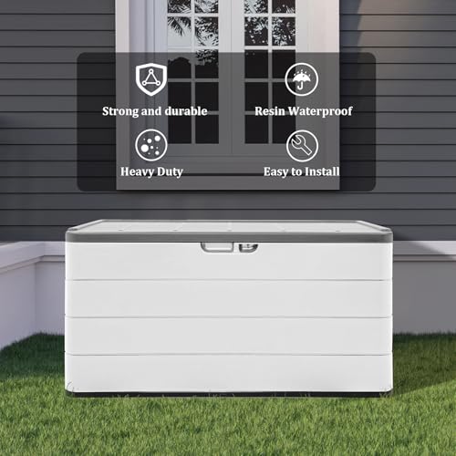 110 Gallon Lockable Resin Deck Box