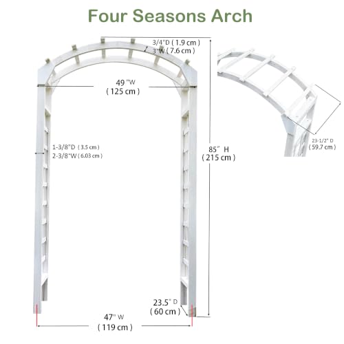 Solid Fir Wood Garden Arch Trellis for Climbing Plants Outdoor