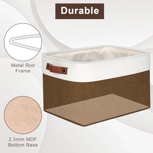 Storage Bins Large Fabric Storage Baskets for Shelves 3 Pack (3 Count)