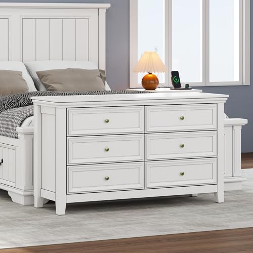 White 6 Drawer Dresser