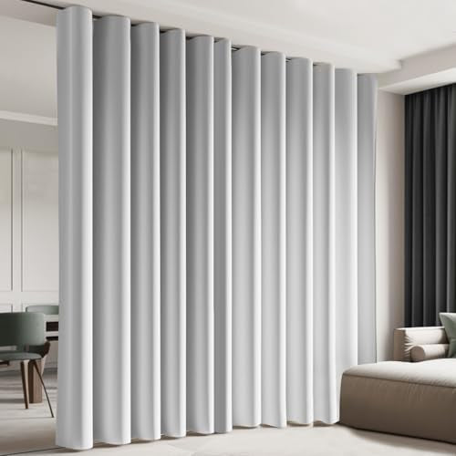 Room Divider Blackout Curtain Track Curtains Wall Dividers Panels Screen for Living Rooms Bedroom Office Privacy Partition Separation