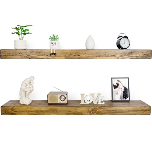 Floating Shelves 3 inch Thick for Wall Set of 2 (2 Count)