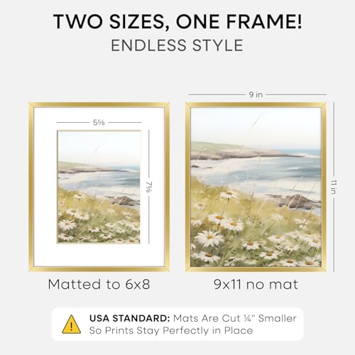 9x11 Gold Picture Frame (2 Count)