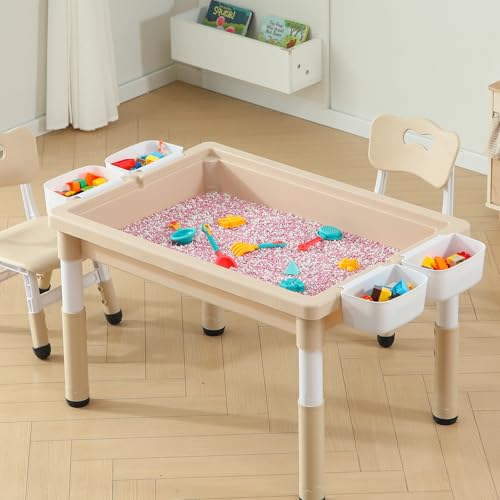 Multi Functional Kids Table and 2 Chairs Set (3 Count)