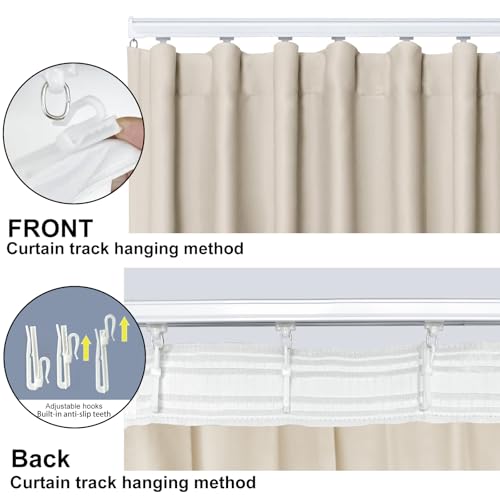 Room Divider Blackout Curtain Track Curtains Wall Dividers Panels Screen for Living Rooms Bedroom Office Privacy Partition Separation