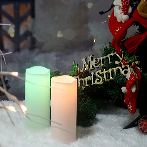 Color Changing Outdoor Battery Operated Flameless Candles with Remote 2 PCS (2 Count)