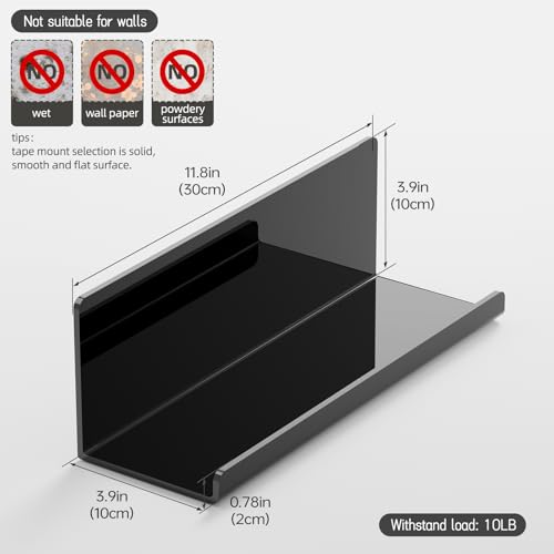 Acrylic Floating Shelves for Wall No Drilling